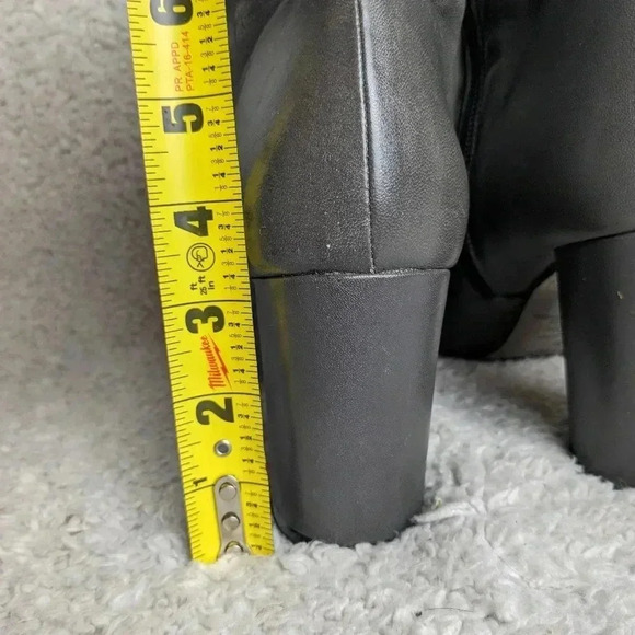 PERTINI Grey leather heel boots size 39= 8.5 US Made in Spain - Picture 4 of 14